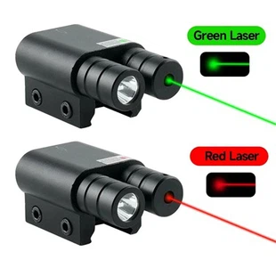 Punainen vihreä lasertaskulamppu 2-integroidussa lasertähtäimessä-1
